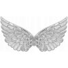 KRÍDLA ANJELSKÉ STRIEBORNÉ METALICKÉ VIANOČNÉ 57 CM