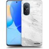 Picasee silikónový čierny obal pre Huawei Nova 9 SE - White marble