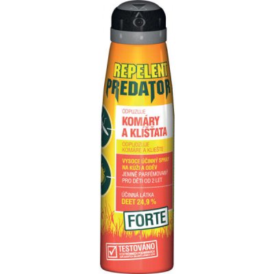 Predator repelent Forte Deet 24,9% repelentní spray odpuzuje komáry a klíšťata 150 ml