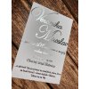 Svadobné oznámenie so striebornou metalickou tlačou 100 - Číslo stolov (kartička na stoly) 21945