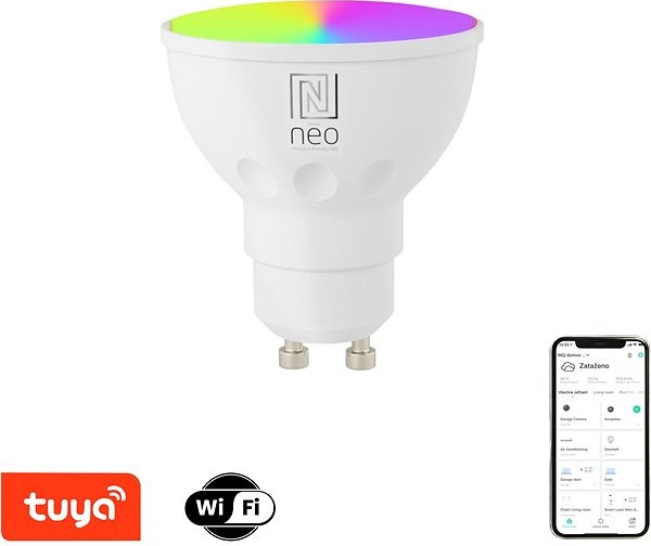 Immax NEO LED Smart žiarovka GU10 6W RGBW+CCT farevná a biela, WiFi 07724L