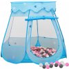 vidaXL Detský stan na hranie s 250 loptičkami modrý 102x102x82 cm