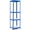 Policový regál Trestles RH 2000x600x400, nosnosť 1400 kg, 4 police bílé Farba: modrá