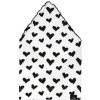 ESITO Detská šatka na hlavu Black heart biela