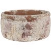 Clayre & Eef Dekoratívny béžovo-hnedý antik terakotový kvetináč Teracci M - Ø 18*8 cm - Clayre & Eef
