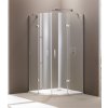 Huppe Aura Štvrťkruh 90x90x190 cm,2-krídlové dvere,rádius R50,rám strieb. lesk/chróm,číre 400801092322