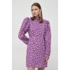 Bavlnené šaty Custommade Jonie fialová farba, mini, áčkový strih, 999376479 40
