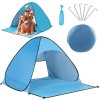 Veľký samorozkladací plážový stan s UV ochranou Tent, modrý