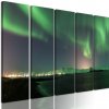 5-dielny obraz arktická polárna žiara