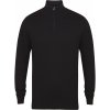Henbury Pánsky sveter so zipsom H729 Black XXL