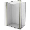 Mexen Kioto sprchová stena Walk-in 160 x 40 cm, čierny rám, zlatá - 800-160-212-50-70-040