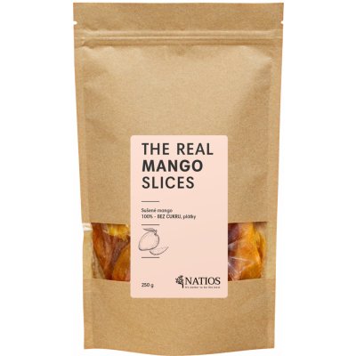 NATIOS Sušené mango Plátky Bez cukru 250 g