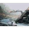 ZUTY Maľovanie podľa čísel - DRAK PRI RIEKE Rámovanie: bez rámu a bez vypnutia plátna, Rozmer: 80x100 cm