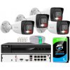 Sada na monitorovanie IP 4Mpx 4 kamery IPCAM-B4-30DL, Hybrid Light, záznamník 8ch s PoE, MD 2.0 - HiLook by Hikvision