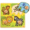 Bigjigs Toys vkladací puzzle Safari 4 dieliky