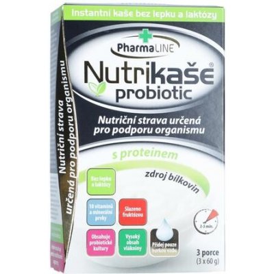 PharmaLINE Nutrikaša probiotic s proteínom 3x 60 g