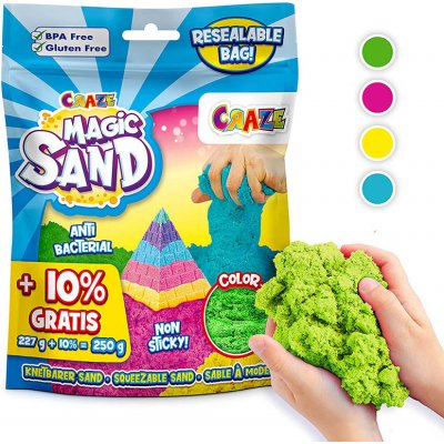 CRAZE kinetický písek Magic sand zelená 250 g