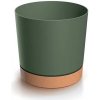 PROSPERPLAST Kvetináč TUBO PM 19,9cm tmavě zelený naturo