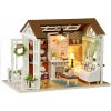 FunPlay 6995 DIY Drevený domček pre bábiky s príslušenstvom obývačka, 15x20,6x11,8cm