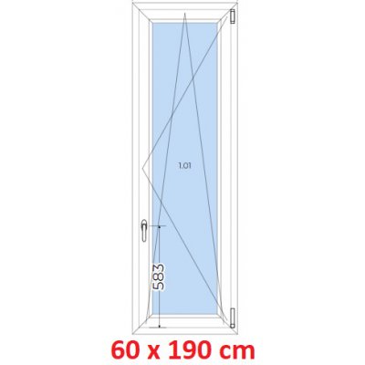 Soft Plastové okno 60x190 cm, otváravé a sklopné