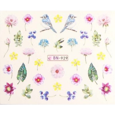 Vodonálepky s motívmi kvetov BN 929