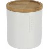 TENDANCE Kúpeľňová nádoba Loudis, biela/s drevenými prvkami