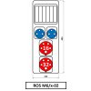 Rozvodnica 6M 16A+32A/400V/5P+2x250V možnosť istenia IP54 - ROS M6/X-02 (SEZ DK)