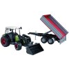 Bruder Traktor CLAAS Nectis 267F s nakladačom a prívesom