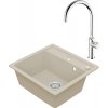 Granitový drez Vima s batériou Teorema 500x530 mm béžový