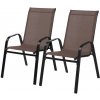 Záhradné stoličky 2ks, hnedé 54x70x92cm 62410 TIH1649