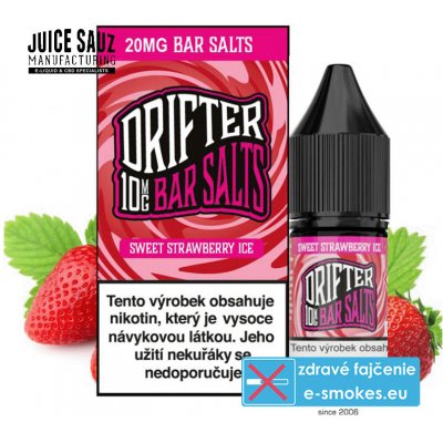 Juice Sauz Drifter Bar Salts Sweet Strawberry Ice 10 ml 20 mg