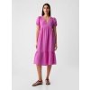 GAP 429528-00 Mušelínové midi šaty Růžová - M