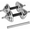 Rebel Active Chromované, nastavitelné litinové činky v přepravním pouzdře s tyčí, sada 20 kg REBEL ACTIVE