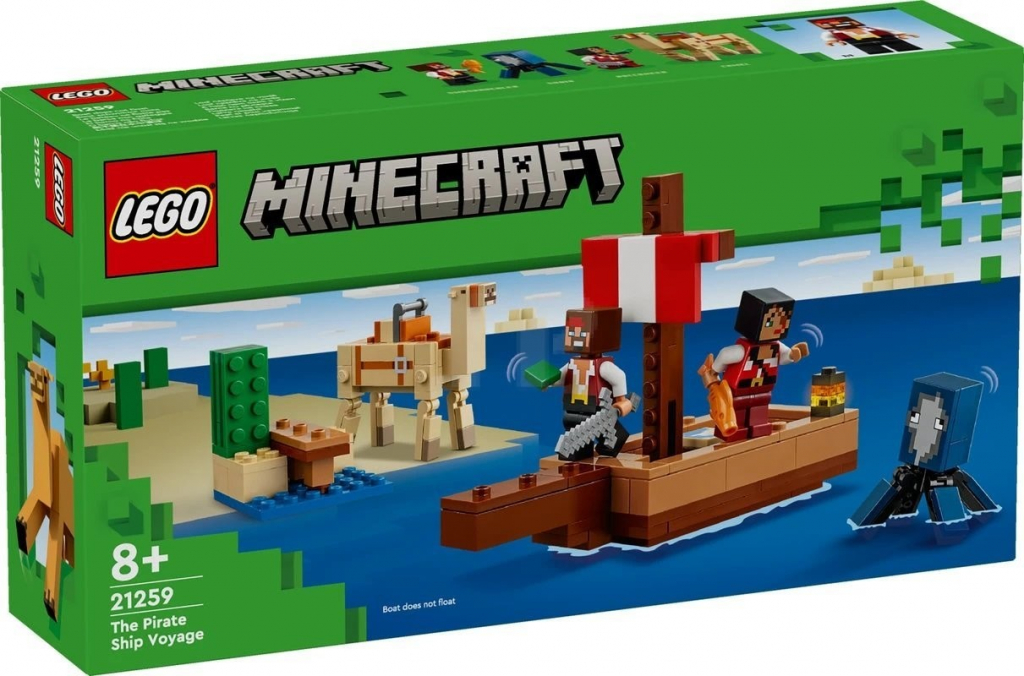 LEGO® Minecraft 21259 Plavba na pirátskej lodi