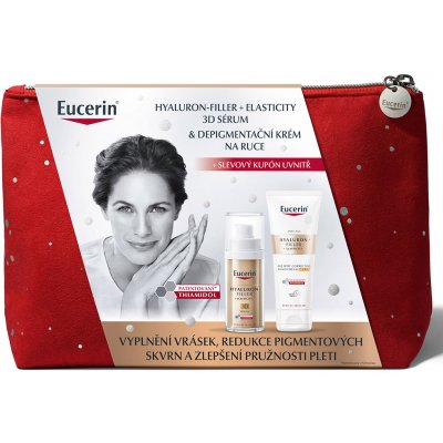 Eucerin Hyaluron-Filler + Elasticity 3D sérum 30 ml + depigmentačný krém na  ruky 75 ml (Vianoce 2021) darčeková sada od 41,99 € - Heureka.sk