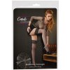 Cottelli Legwear sieťované pančuchy s čipkou 10 cm čierne