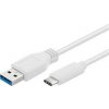 PremiumCord USB-C/male - USB 3.0 A/Male, bílý, 0,5m ku31ca05w