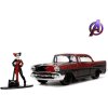 Jada 1957 Chevy Bel Air s figúrkou Harley Quinn