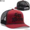 Fox New Age mesh Trucker hat šiltovka rust, bordová, one size
