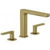 Kludi Renon - Umývadlová batéria s výpusťou Push-Open, 3-otvorová inštalácia, kefované zlato 42393N075