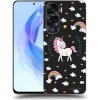 Picasee silikónový čierny obal pre Honor 90 Lite 5G - Unicorn hviezdne nebo