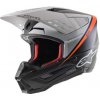 ALPINESTARS prilba S-M5 RAYON, ALPINESTARS (černá/bílá/oranžová fluo/matná)