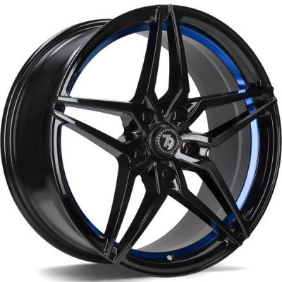 Seventy9 SV-A 8x18 5x112 ET35 black gloss blue inner lip