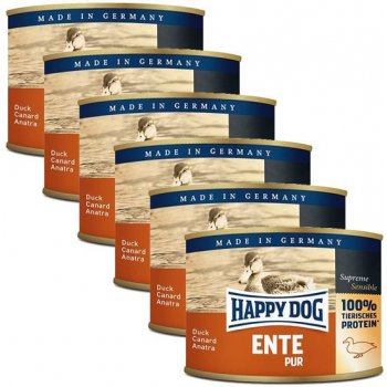 Happy Dog Pur Ente/kačka, 6 x 200 g