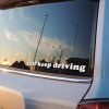 Artalo Nálepka na zrkadlo S39 – Just keep driving 19x1,8 cm
