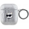 Karl Lagerfeld PU Embossed Choupette Head Puzdro na AirPods 1/2 KLA2PGCHPS