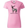 Dámske tričko z prírody jeleň Farba: Ružová, Veľkosť: L