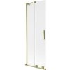 MEXEN/S - Velar L dvojkrídlová posuvná vaňová zástena 75 x 150, dekor, zlatá 896-075-003-31-50