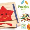 Djeco - Drevené puzzle farebné zvieratá 36 dielokov