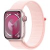 Apple Watch Series 9 GPS + Cellular 41mm Pink Aluminium Case with Light Pink Sport Loop - MRJ13QC/A